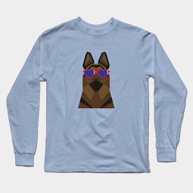 Cool German Shepherd Long Sleeve T-Shirt by artsyafstore